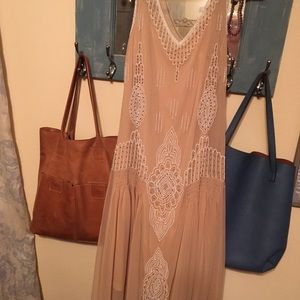 Beaded drop waist dress